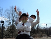 寒さを吹き飛ばす子どもたち